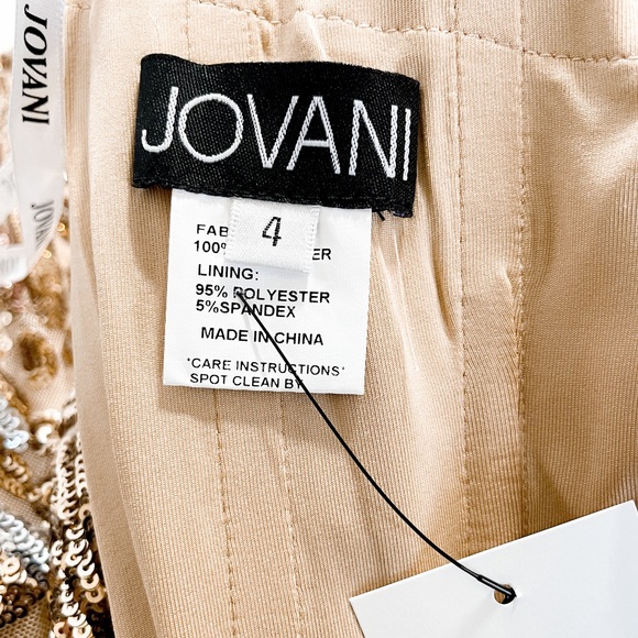 Jovani 06469SC Ombre Sequin Trumpet Prom Dress Silver/Cafe In Size 4 - Picture 16 of 16